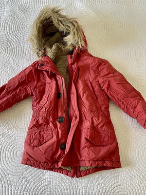 Benetton parka jacket for boys, red, size 92 cm, age 2 years