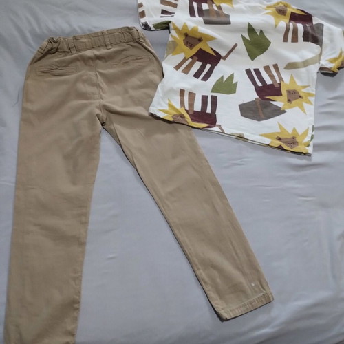 Fabric pants set Energiers and Zara T-shirt No 5 like new