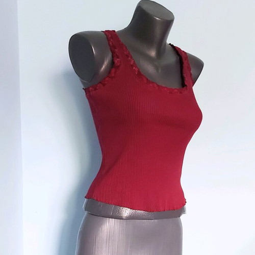 Enerjie Bordeaux Lace Tank Top vintage, like new