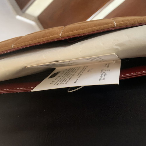 GILLIAN suede shoulder bag new, brown and red