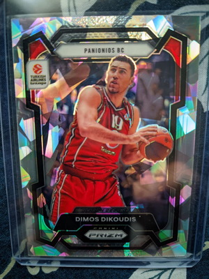 Κάρτα Panini Prizm EuroLeague Basketball Dimos Dikoudis cracked ice no 191 Panionios καινούργια