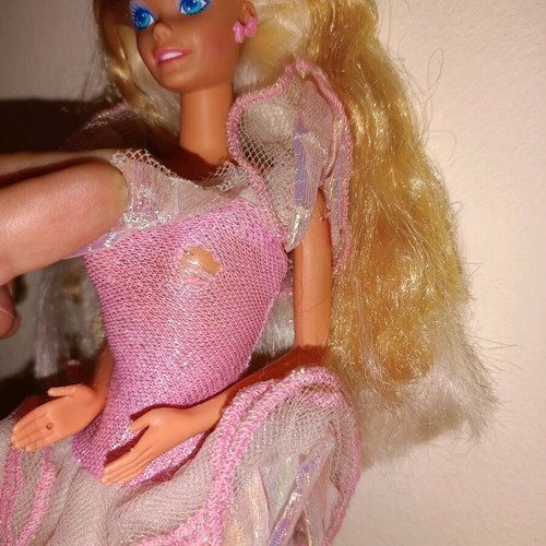 Barbie Pretty Surprise used with original dress and earrings