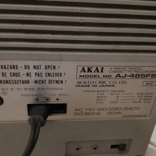 Akai AJ-485FS vintage boombox used, made in Japan