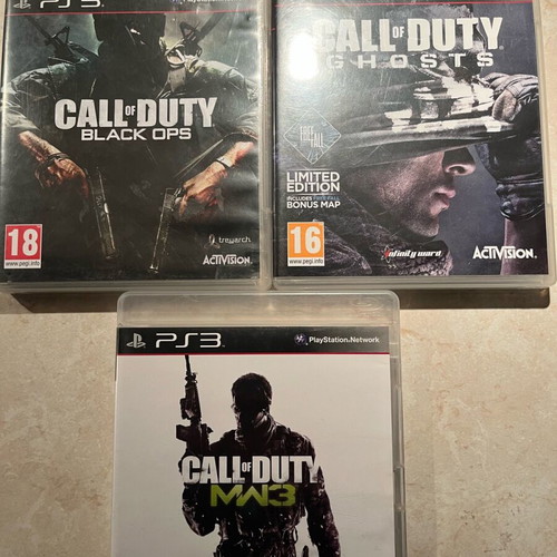 Call of Duty PS3 bundle like new with manuals Black Ops 1, MW3, Ghosts