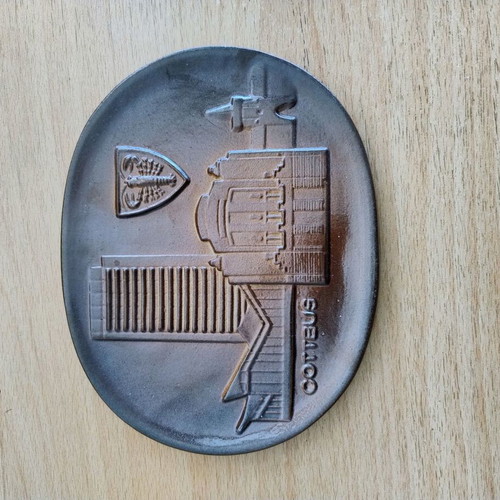 Cottbuss city commemorative ceramic plaque