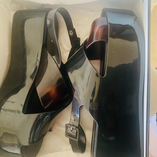Melissa platform sandals brown tortoise like new, size 39