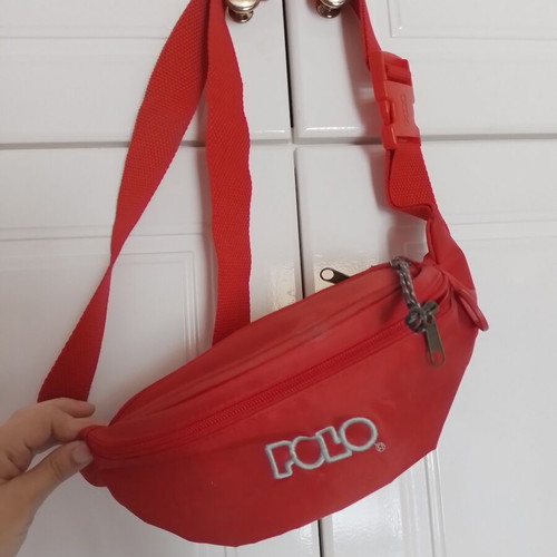 Polo banana bag used, red, medium size