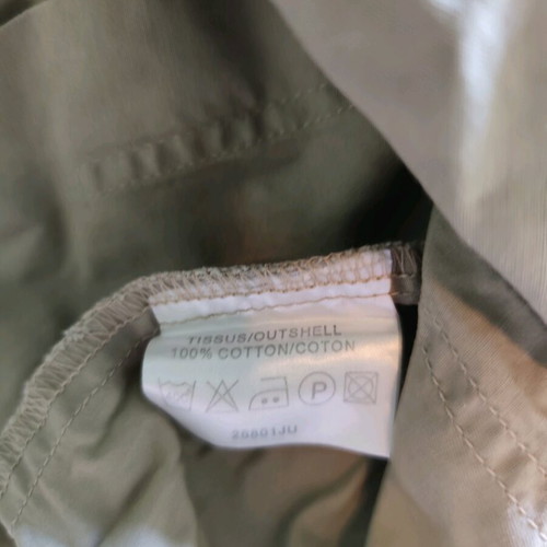 Beige cotton skirt used, size 38, shorter front longer back