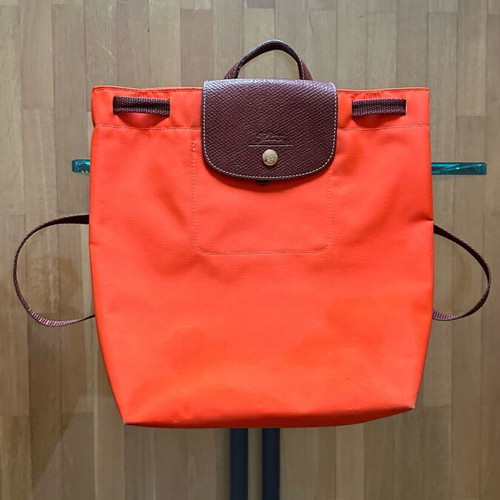 Longchamp Le Pliage small backpack orange like new