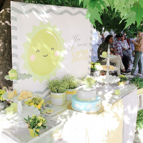You Are Our Sunshine baptism decoration canvas 140x100 cm