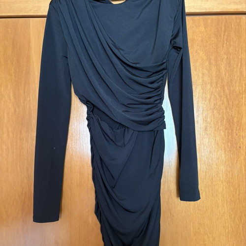 Dress with shoulder pads like new, black, size M