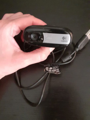 Logitech USB camera and clip microphone used