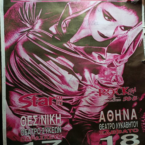 Siouxsie & The Banshees poster with autograph used