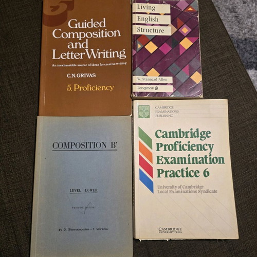 English Exam Books used, pack of 4