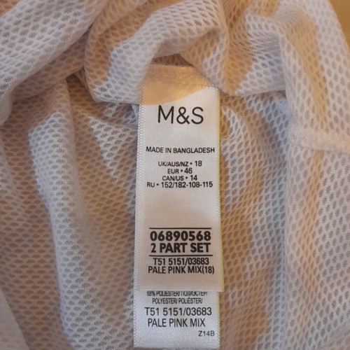 M&S women's mesh blouse like new, white and gray