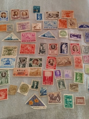 Old stamps used from various countries without postmarks