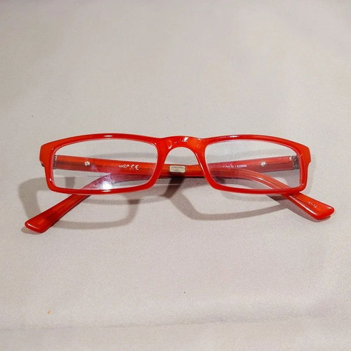 Presbyopia glasses +1.00 with magnets red like new