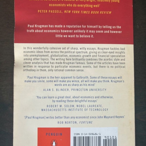 The Accidental Theorist by Paul Krugman paperback used, economics