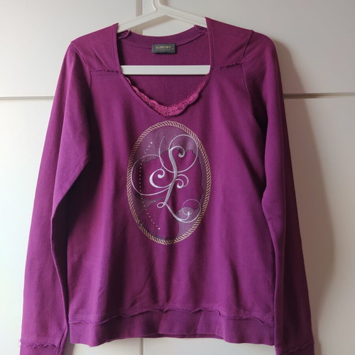 Sarah Lawrence women's blouse purple, size M, like new