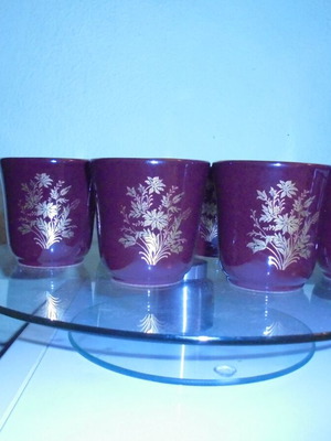 Japanese gilded glasses set of 6, new