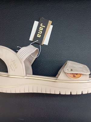 Jana platform sandals new, beige, size 36
