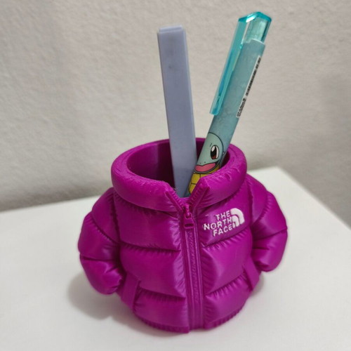 The North Face pencil holder new, 3D printed from PLA plastic