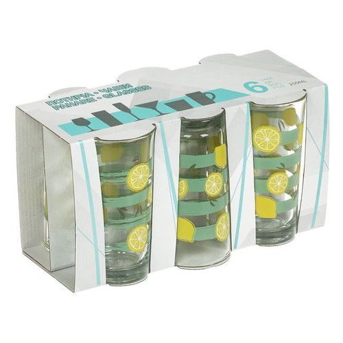Lemons water glasses new, set of 6 pieces 250ml