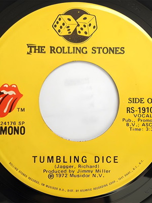The Rolling Stones Tumbling Dice / Sweet Black Angel vinyl used, rock