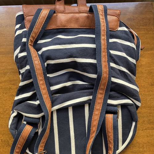 Achilleas Accessories women's backpack used, white and blue