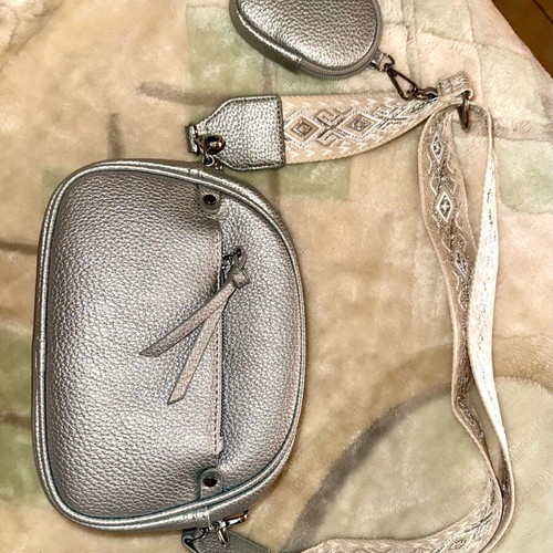 Women's bag set with silver wallet new