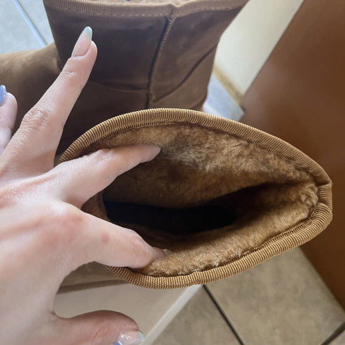 Women's boots size 39 with warm fur lining, new, brown