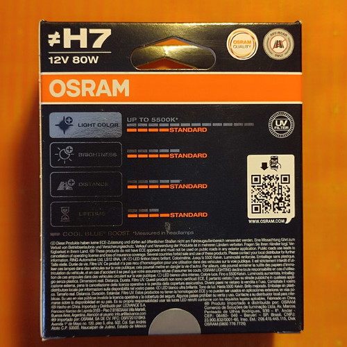 Osram LED H7 12V 80W car lamps