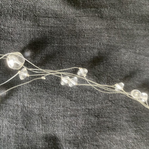 Illusion Necklace like new with transparent beads on invisible thread