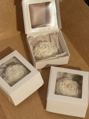 Peony candles, set of 3
