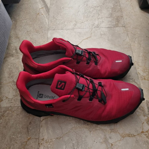 Salomon Supercross 3 GTX athletic shoes size 47 1/3 like new, red