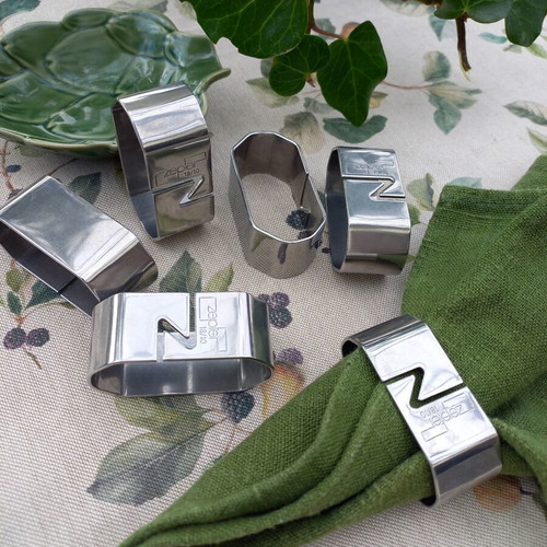 Zepter Napkin Rings Set of 6 Like New
