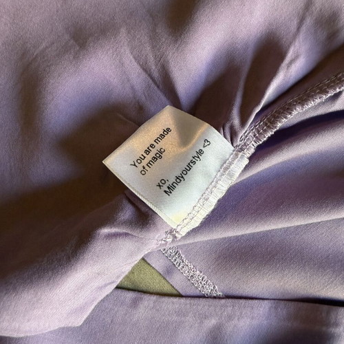 MindyourStyle small lilac wrap top like new