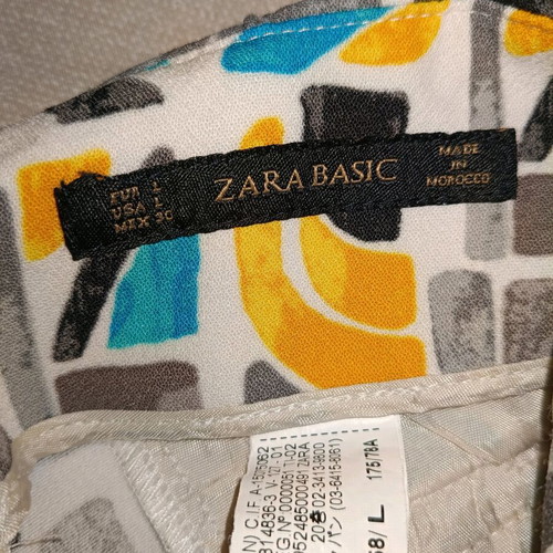 Zara Basic shorts with unique design, size L, like new, multicolor