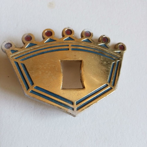 Indezit vintage collectible aluminum badge used