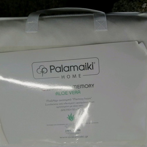 Palamaiki Memory Foam Pillow new with washable aloe vera cover 50x70