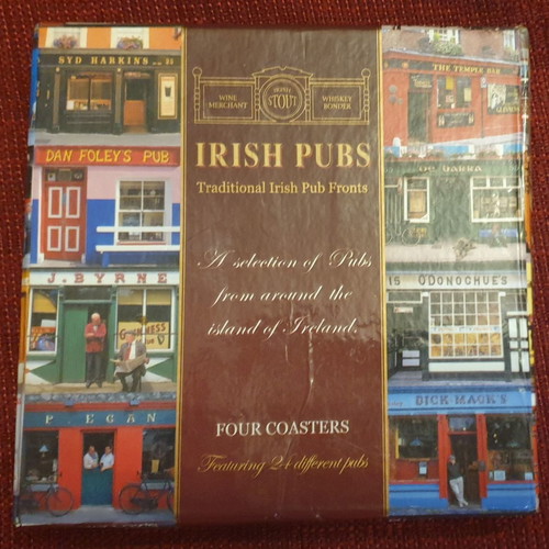 Coasters with Irish Pubs Theme used, set of 4