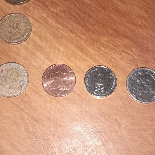 Coins used, pack of 31 pieces from various countries