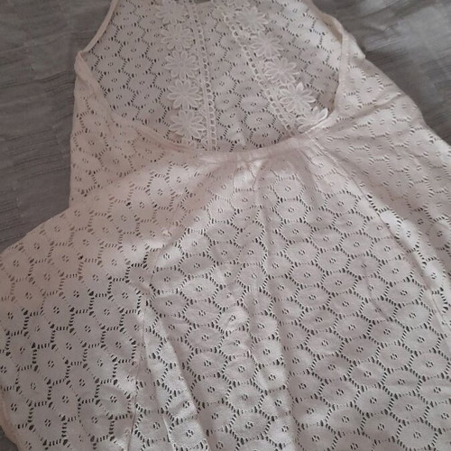 Knitted beach shirt beige like new, one size