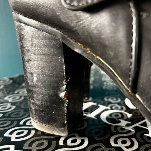 Migato black boots with straps used, size 37