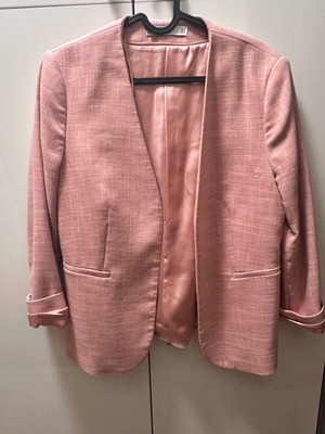 Mango jacket medium pink like new, 3/4 sleeve
