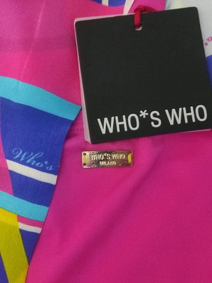 Luxury Who's Who Fuchsia Halter Top καινούργιο, μέγεθος M, 100% Viscosa