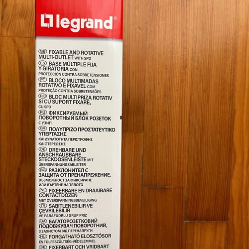 Legrand Premium power strip with ON/OFF switch and surge protection