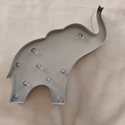 Decorative elephant Zara Home with battery lights for children's room.