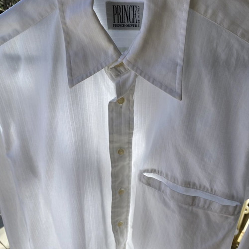 Prince Oliver men's shirt, white, cotton, size L