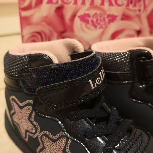 Lelli Kelly kids sneakers boots used with pink stars, size 30, blue